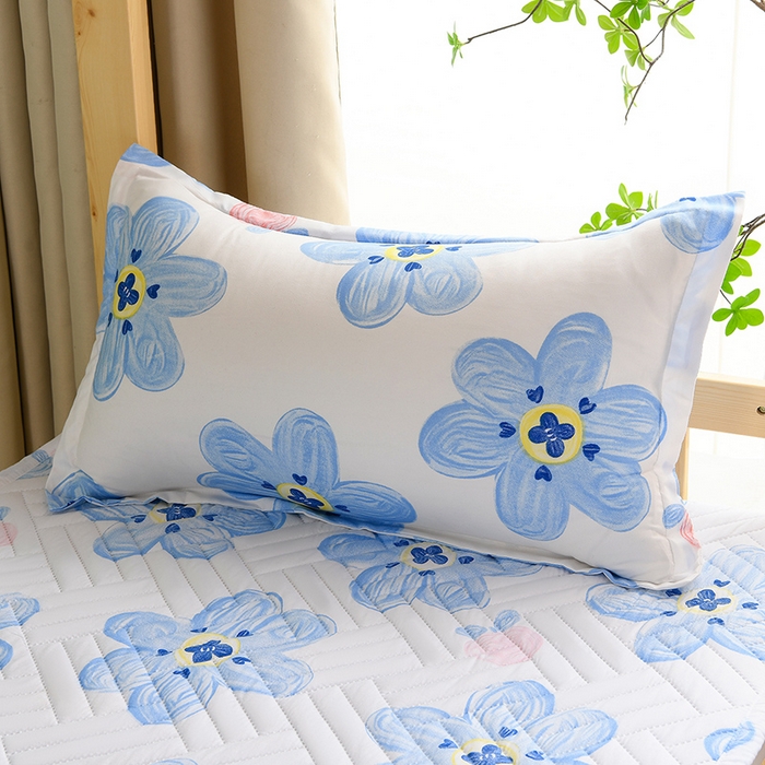 91家纺网 家纺一手货源 找家纺 圣楚家纺 2025新款亲肤清新水洗床垫 海棠