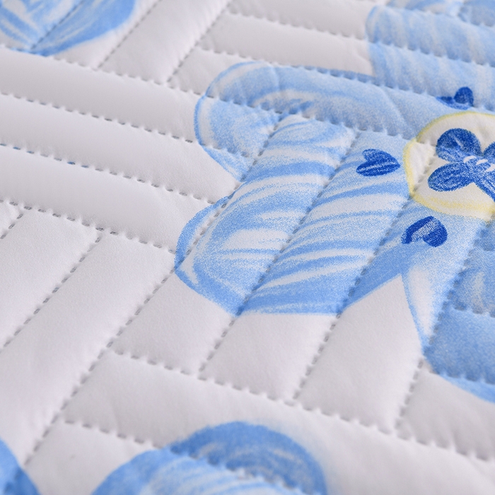 91家纺网 家纺一手货源 找家纺 圣楚家纺 2025新款亲肤清新水洗床垫 海棠