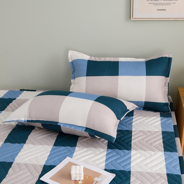 91家纺网 家纺一手货源 找家纺 圣楚家纺 2025新款亲肤清新水洗床垫 幽兰