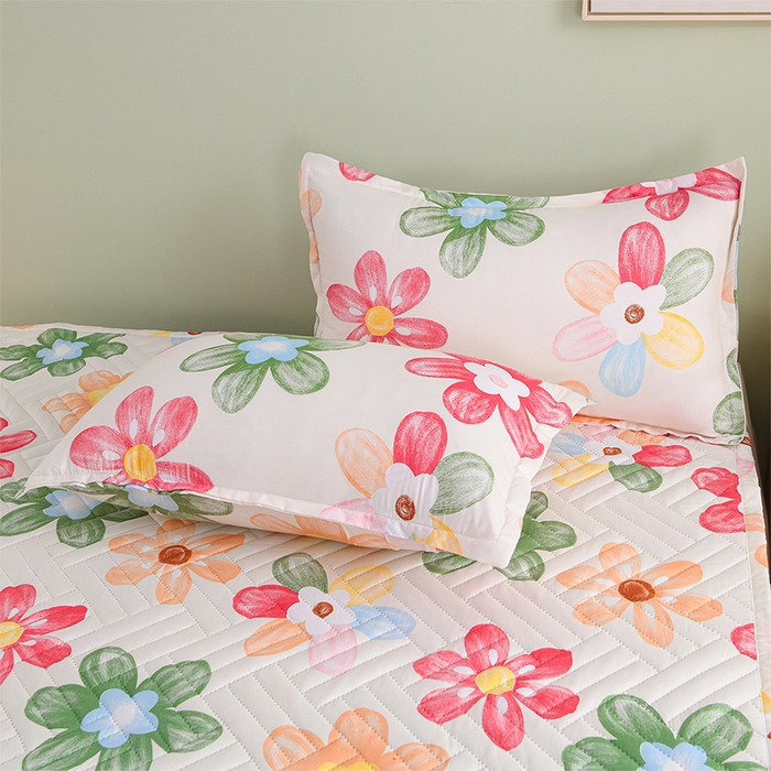 91家纺网 家纺一手货源 找家纺 圣楚家纺 2025新款亲肤清新水洗床垫 盛夏