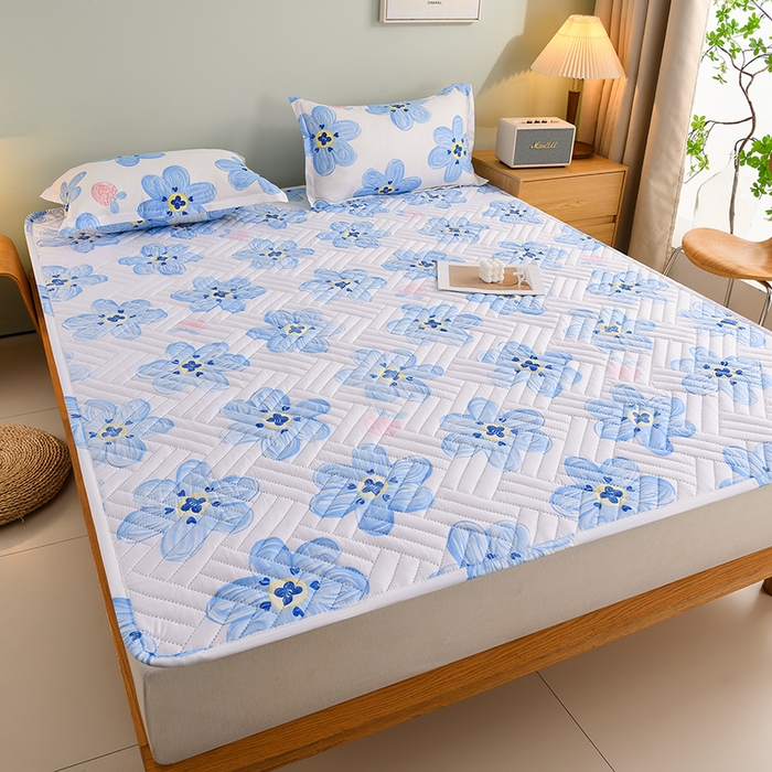 91家纺网 家纺一手货源 找家纺 圣楚家纺 2025新款亲肤清新水洗床垫 海棠