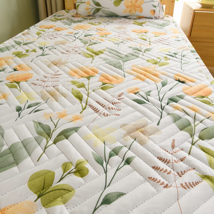 91家纺网 家纺一手货源 找家纺 圣楚家纺 2025新款亲肤清新水洗床垫 夏梦