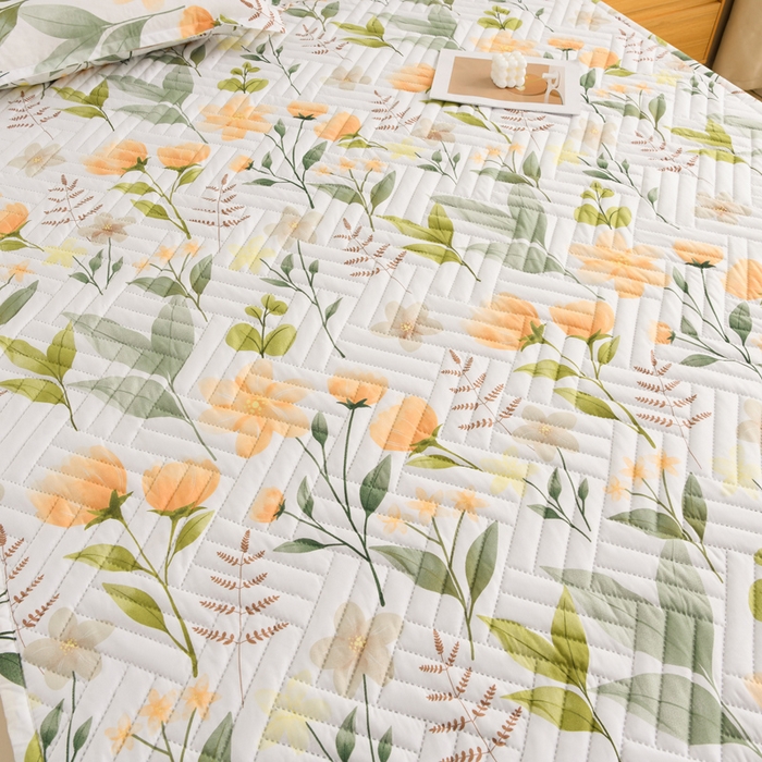 91家纺网 家纺一手货源 找家纺 圣楚家纺 2025新款亲肤清新水洗床垫 夏梦