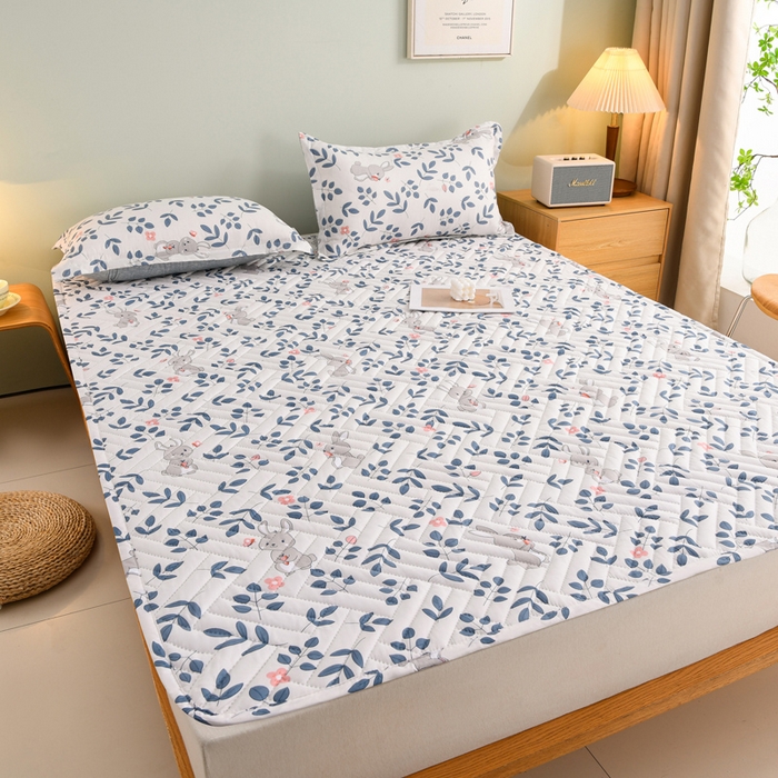 91家纺网 家纺一手货源 找家纺 圣楚家纺 2025新款亲肤清新水洗床垫 遇见春天