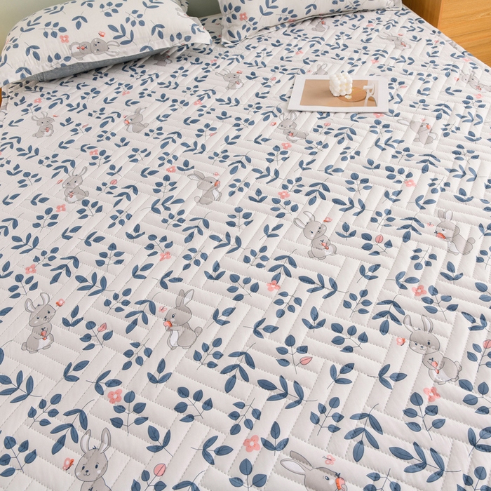 91家纺网 家纺一手货源 找家纺 圣楚家纺 2025新款亲肤清新水洗床垫 遇见春天