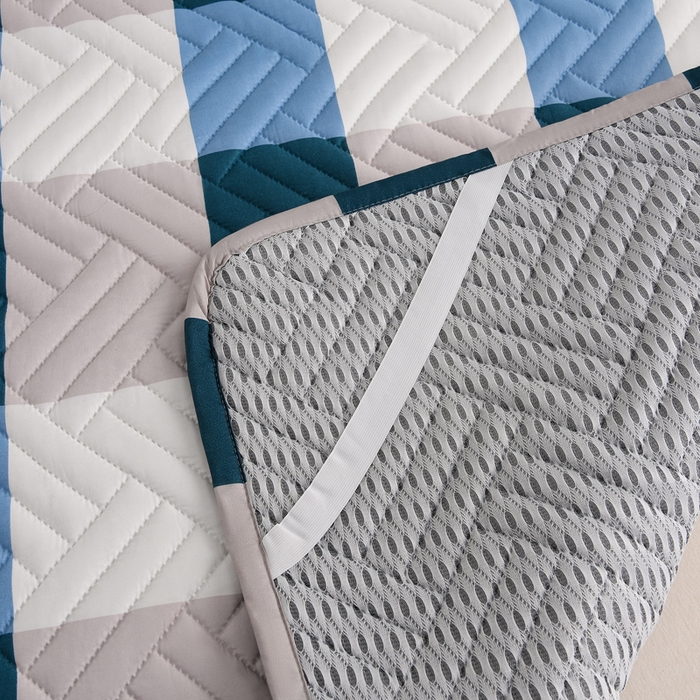 91家纺网 家纺一手货源 找家纺 圣楚家纺 2025新款亲肤清新水洗床垫 幽兰