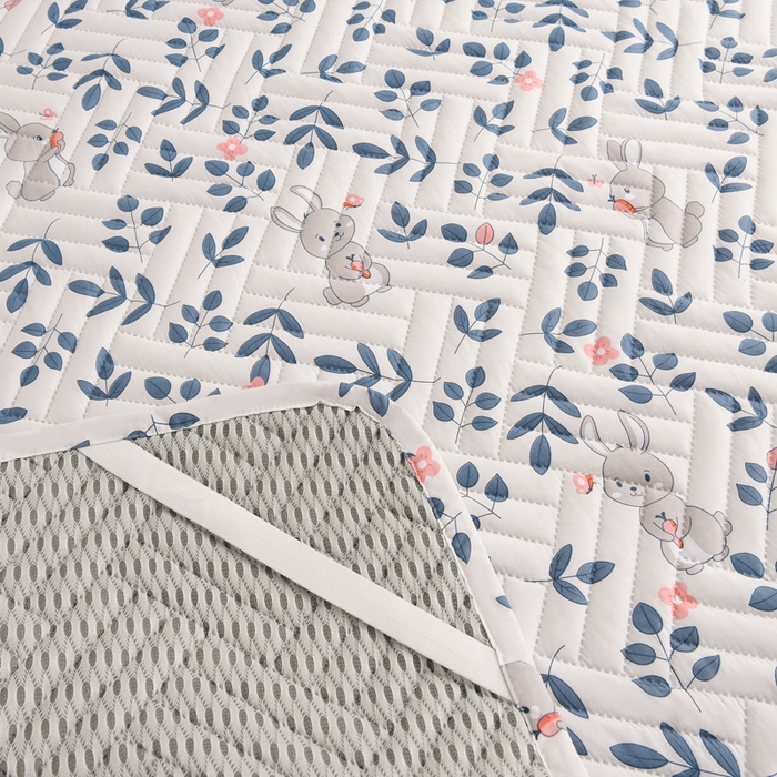 91家纺网 家纺一手货源 找家纺 圣楚家纺 2025新款亲肤清新水洗床垫 遇见春天