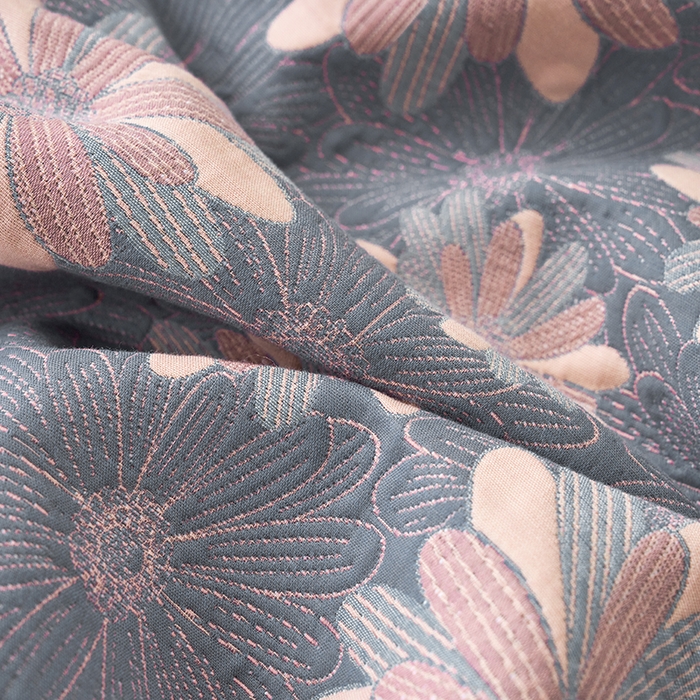 91家纺网 家纺一手货源 找家纺 棠薇家纺 2025新款全棉彩纱枕套燕尾角枕套夹棉双层纱48*74cm枕头套单只装一对装 陌上花开蓝