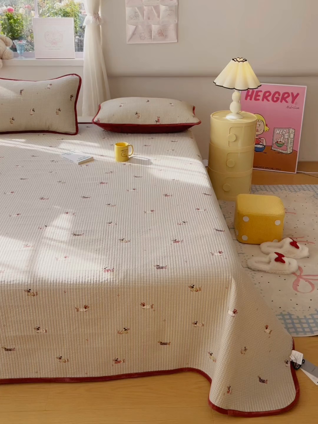 91家纺网 家纺一手货源 找家纺 （总）床盖工厂店 2025新款全棉纯棉纱布加宝宝绒填充棉花床盖三件套