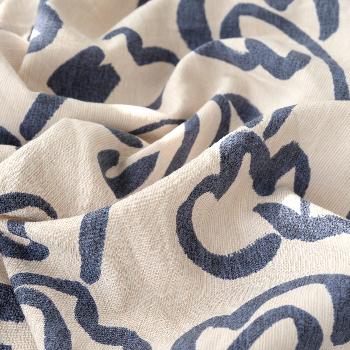 91家纺网 家纺一手货源 找家纺 竹合家纺 2025秋冬新款加厚磨毛色织暖绒系列针织四件套高克重 素描花