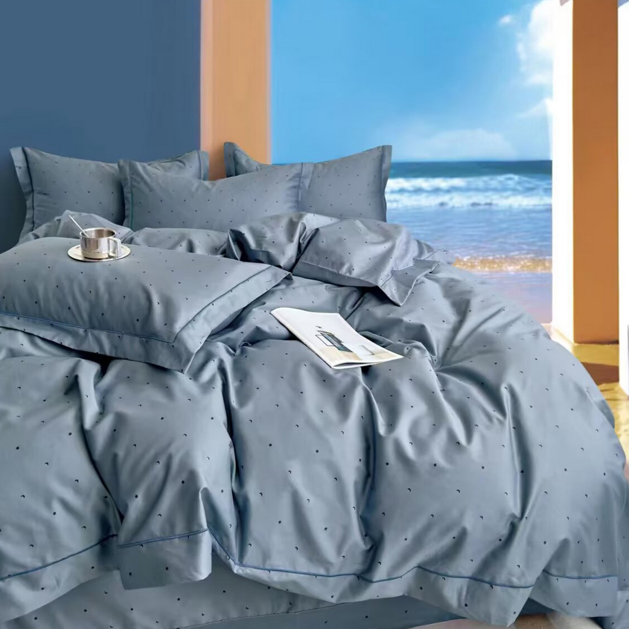 91家纺网 家纺一手货源 找家纺 （总）未来家居 JAMES KELLY （铂金凯丽）2025新款40支13376全棉印染铂金长绒棉四件套-系列7