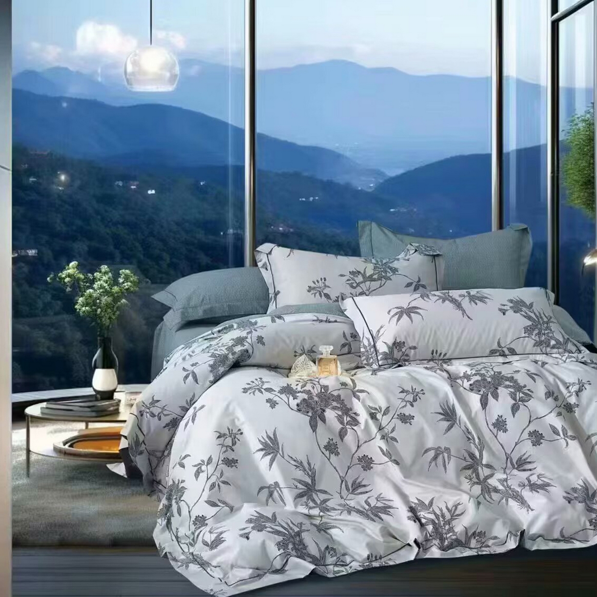 91家纺网 家纺一手货源 找家纺 （总）未来家居 JAMES KELLY （铂金凯丽）2025新款40支13376全棉印染铂金长绒棉四件套-系列7