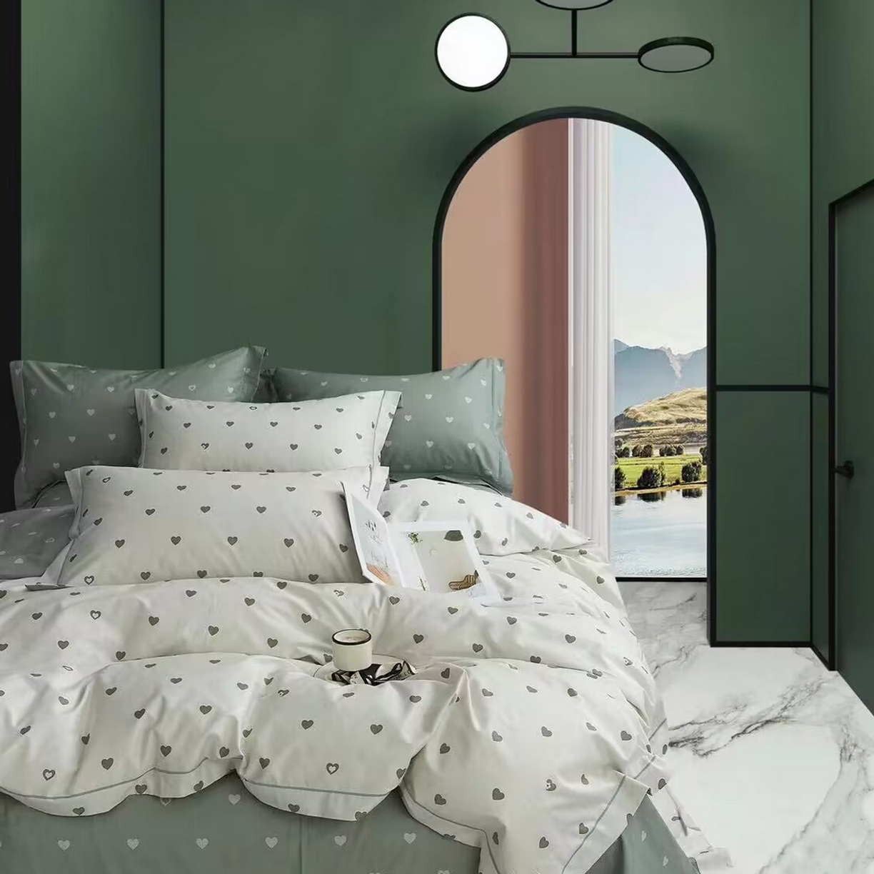 91家纺网 家纺一手货源 找家纺 （总）未来家居 JAMES KELLY （铂金凯丽）2025新款40支13376全棉印染铂金长绒棉四件套-系列7