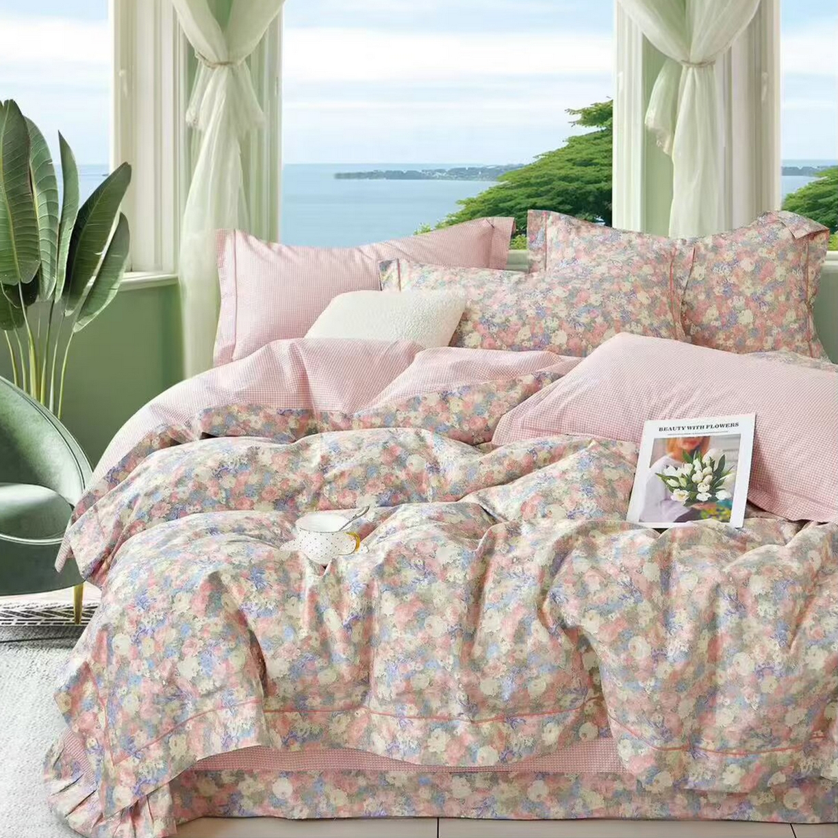 91家纺网 家纺一手货源 找家纺 （总）未来家居 JAMES KELLY （铂金凯丽）2025新款40支13376全棉印染铂金长绒棉四件套-系列7