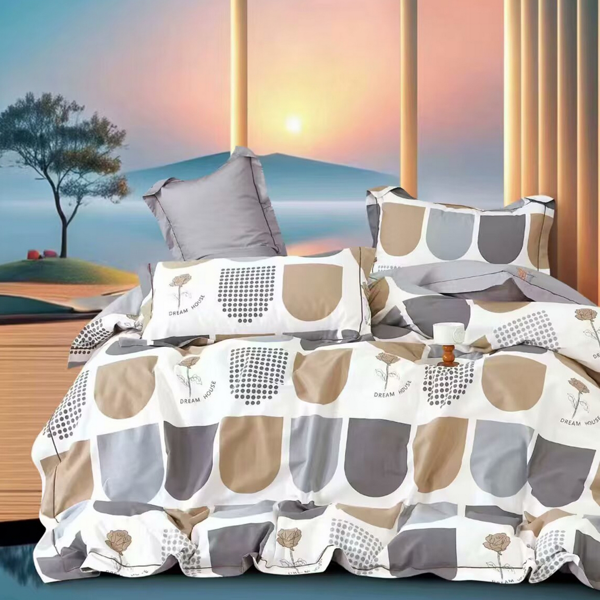 91家纺网 家纺一手货源 找家纺 （总）未来家居 JAMES KELLY （铂金凯丽）2025新款40支13376全棉印染铂金长绒棉四件套-系列7