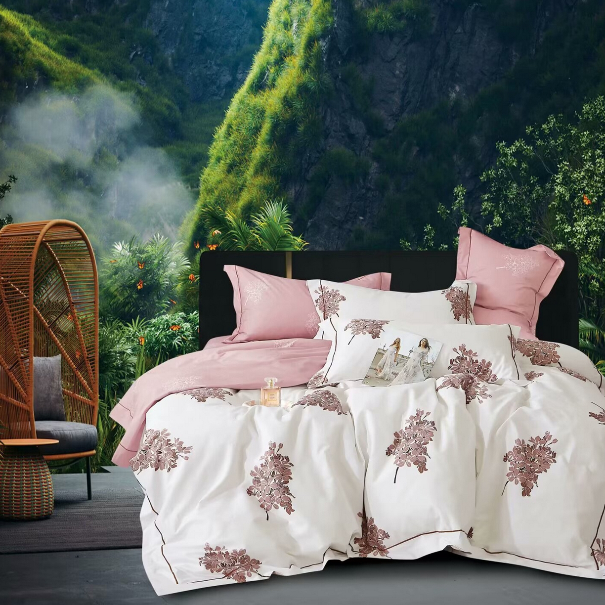 91家纺网 家纺一手货源 找家纺 （总）未来家居 JAMES KELLY （铂金凯丽）2025新款40支13376全棉印染铂金长绒棉四件套-系列7