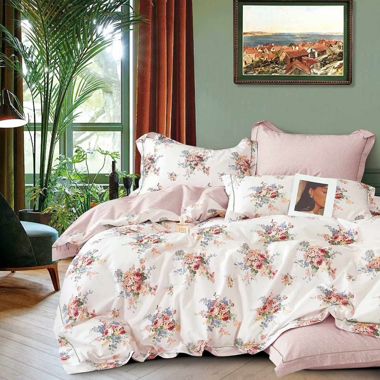 91家纺网 家纺一手货源 找家纺 （总）未来家居 JAMES KELLY （铂金凯丽）2025新款40支13376全棉印染铂金长绒棉四件套-系列7