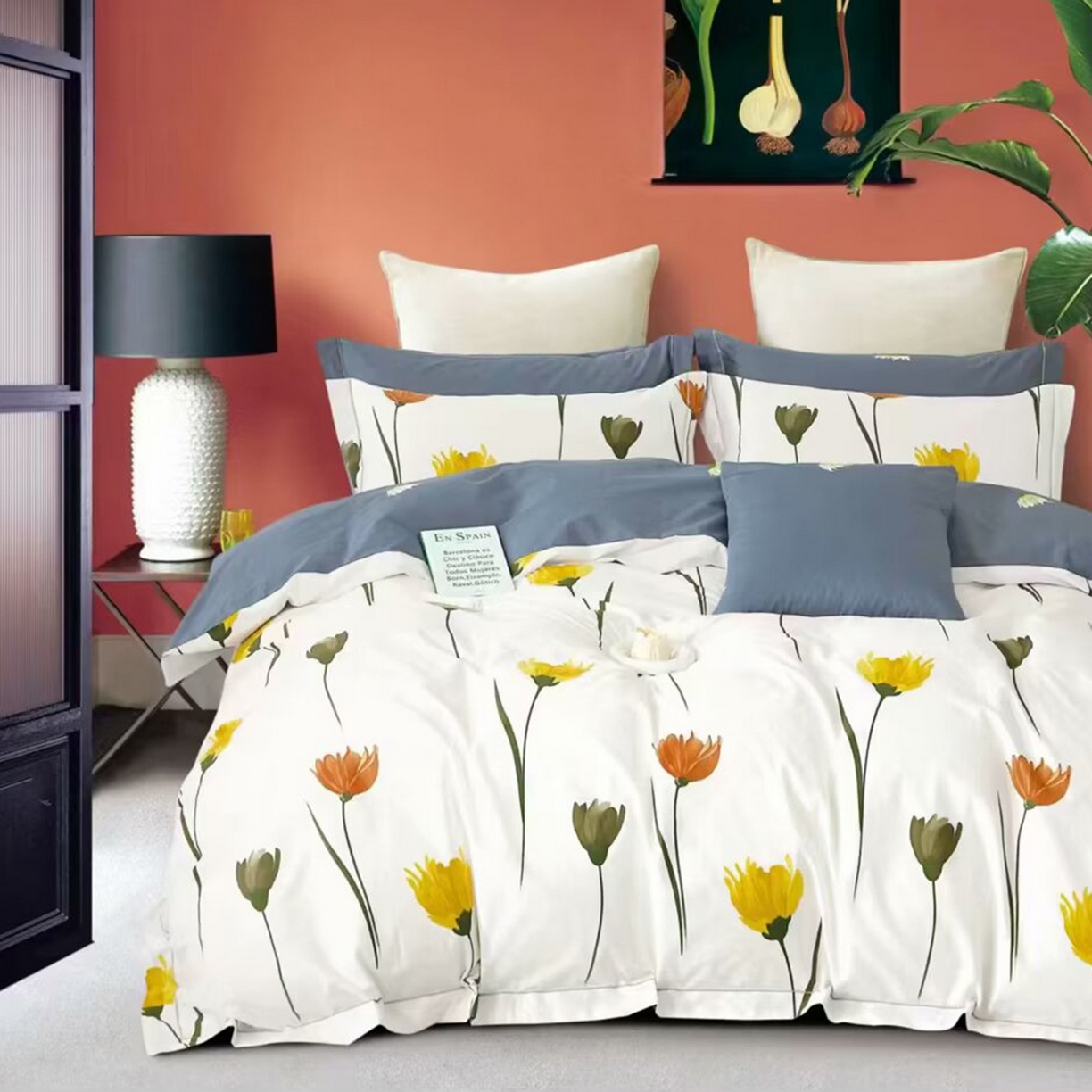 91家纺网 家纺一手货源 找家纺 （总）未来家居 JAMES KELLY （铂金凯丽）2025新款40支13376全棉印染铂金长绒棉四件套-系列7