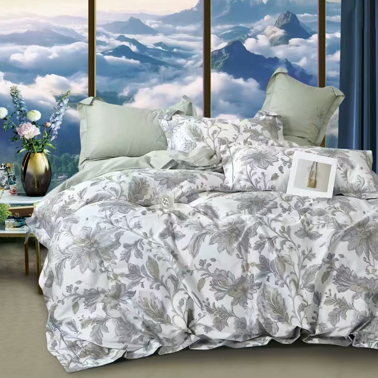 91家纺网 家纺一手货源 找家纺 （总）未来家居 JAMES KELLY （铂金凯丽）2025新款40支13376全棉印染铂金长绒棉四件套-系列7