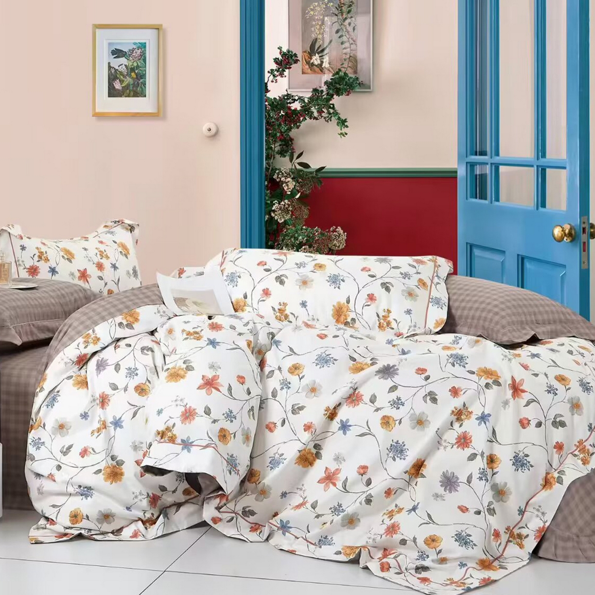 91家纺网 家纺一手货源 找家纺 （总）未来家居 JAMES KELLY （铂金凯丽）2025新款40支13376全棉印染铂金长绒棉四件套-系列7