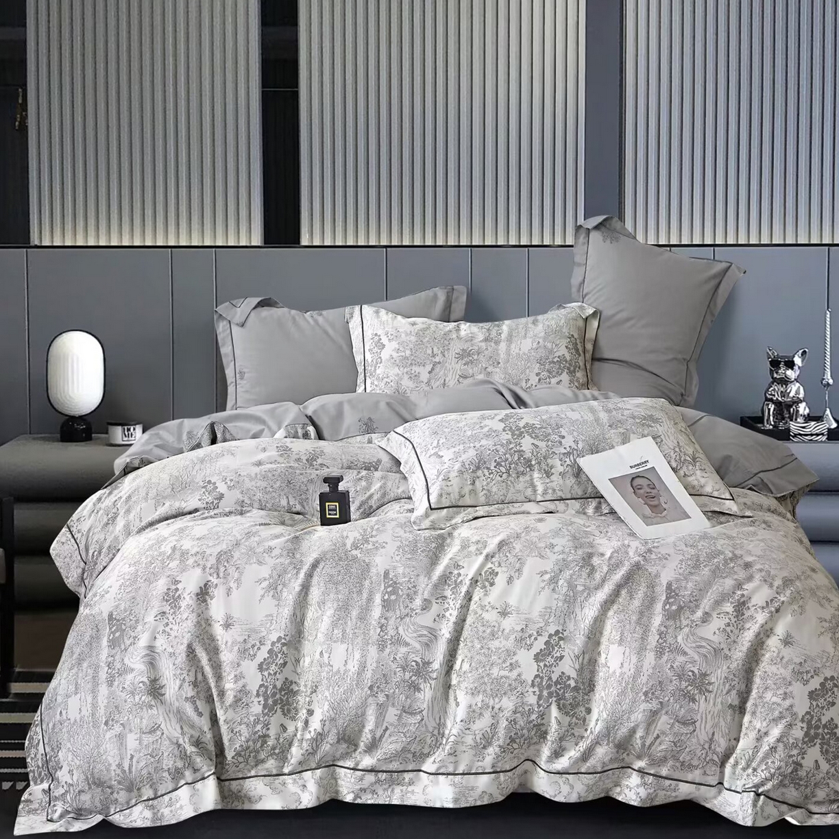 91家纺网 家纺一手货源 找家纺 （总）未来家居 JAMES KELLY （铂金凯丽）2025新款40支13376全棉印染铂金长绒棉四件套-系列7