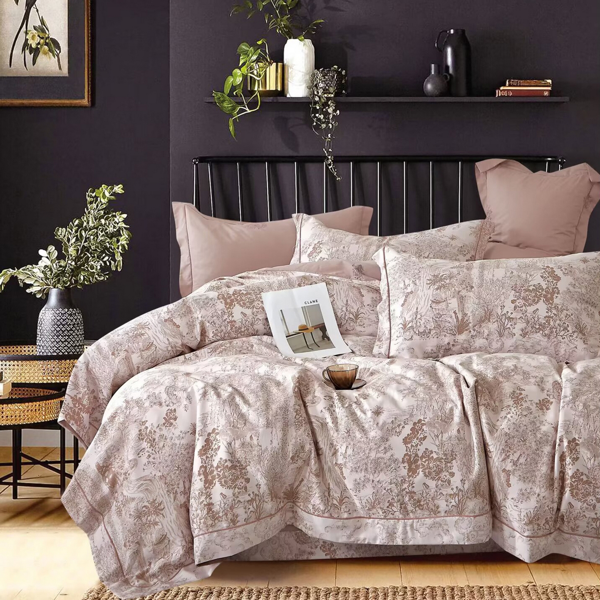 91家纺网 家纺一手货源 找家纺 （总）未来家居 JAMES KELLY （铂金凯丽）2025新款40支13376全棉印染铂金长绒棉四件套-系列7