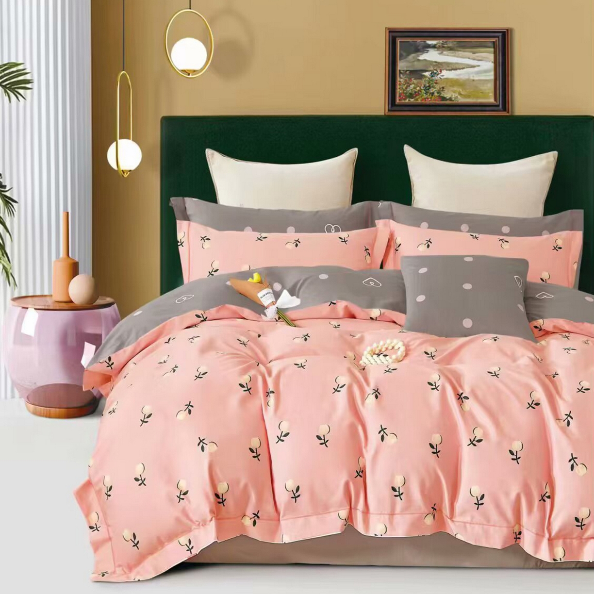 91家纺网 家纺一手货源 找家纺 （总）未来家居 JAMES KELLY （铂金凯丽）2025新款40支13376全棉印染铂金长绒棉四件套-系列7