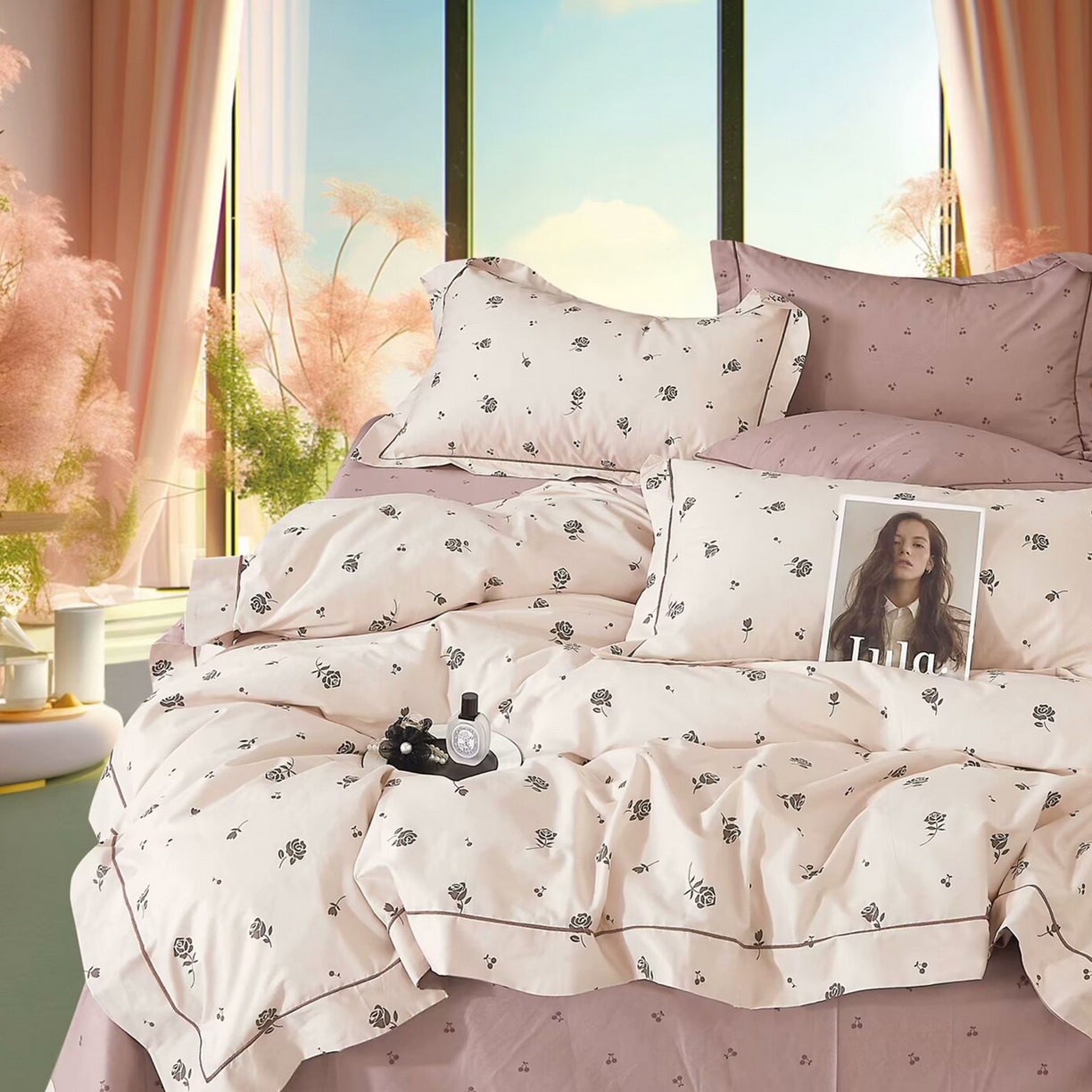 91家纺网 家纺一手货源 找家纺 （总）未来家居 JAMES KELLY （铂金凯丽）2025新款40支13376全棉印染铂金长绒棉四件套-系列7