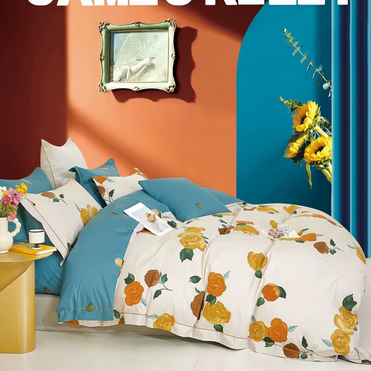 91家纺网 家纺一手货源 找家纺 （总）未来家居 JAMES KELLY （铂金凯丽）2025新款40支13376全棉印染铂金长绒棉四件套-系列7