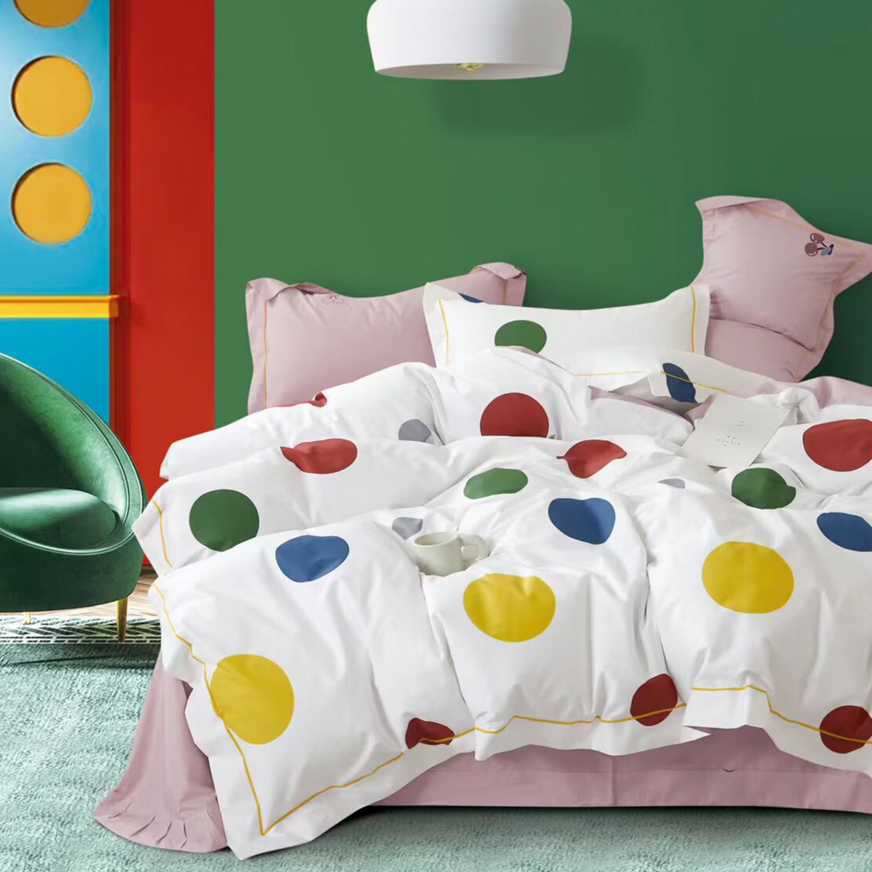 91家纺网 家纺一手货源 找家纺 （总）未来家居 JAMES KELLY （铂金凯丽）2025新款40支13376全棉印染铂金长绒棉四件套-系列7