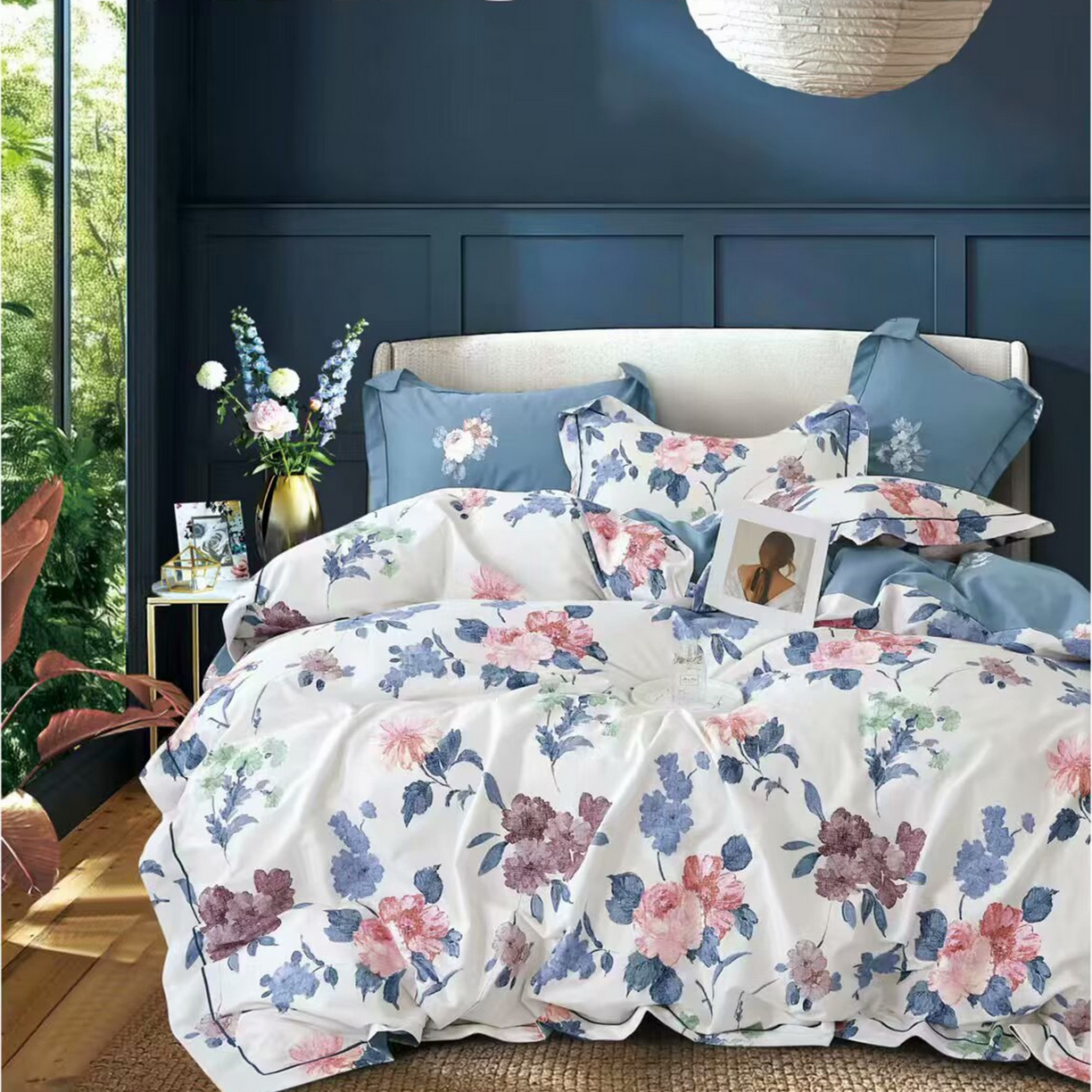 91家纺网 家纺一手货源 找家纺 （总）未来家居 JAMES KELLY （铂金凯丽）2025新款40支13376全棉印染铂金长绒棉四件套-系列7