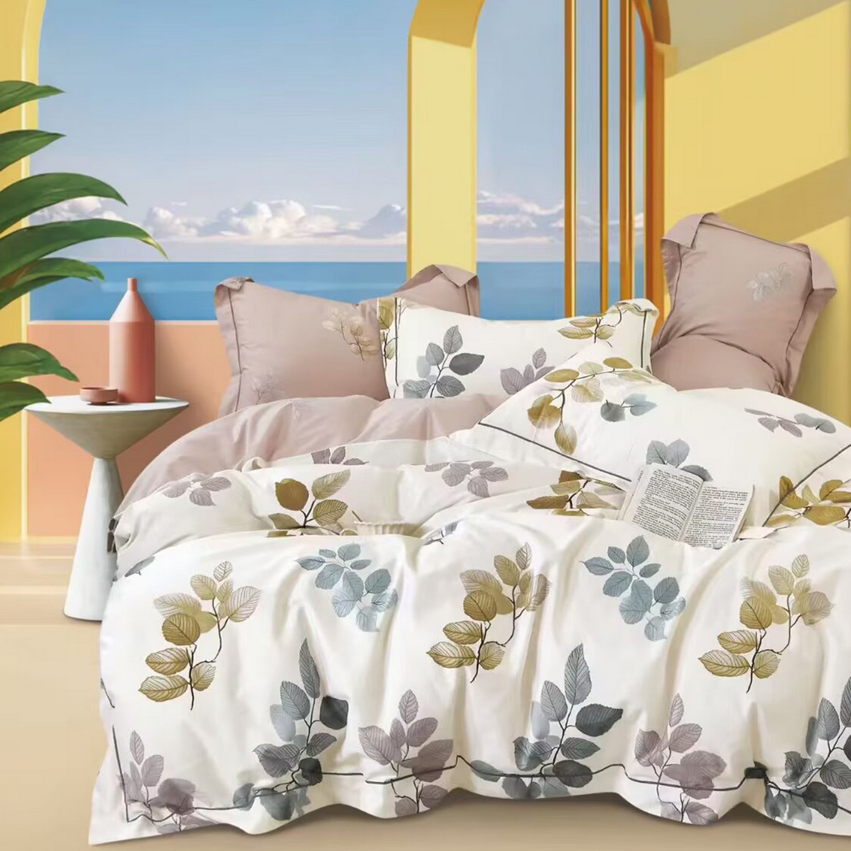 91家纺网 家纺一手货源 找家纺 （总）未来家居 JAMES KELLY （铂金凯丽）2025新款40支13376全棉印染铂金长绒棉四件套-系列7