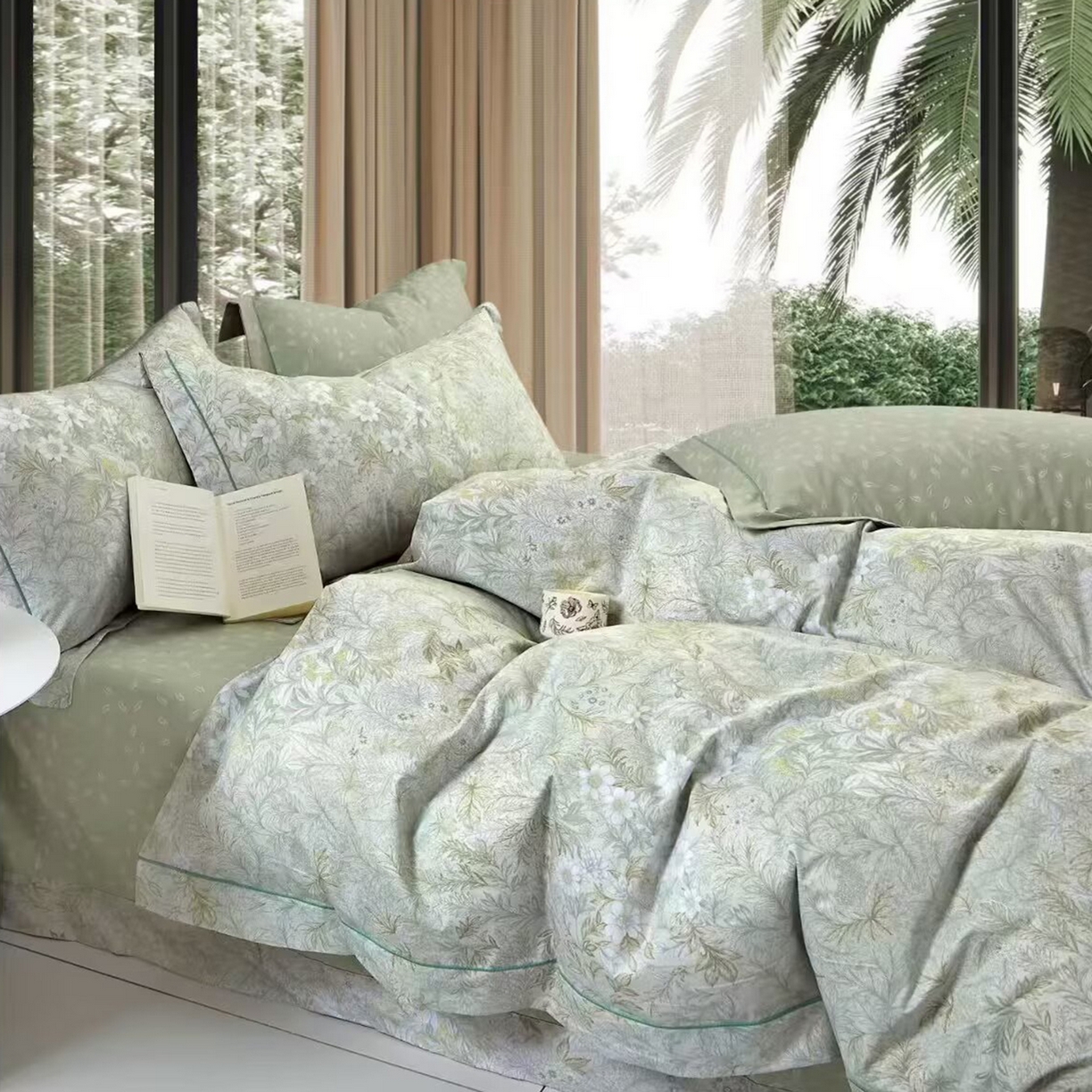 91家纺网 家纺一手货源 找家纺 （总）未来家居 JAMES KELLY （铂金凯丽）2025新款40支13376全棉印染铂金长绒棉四件套-系列7