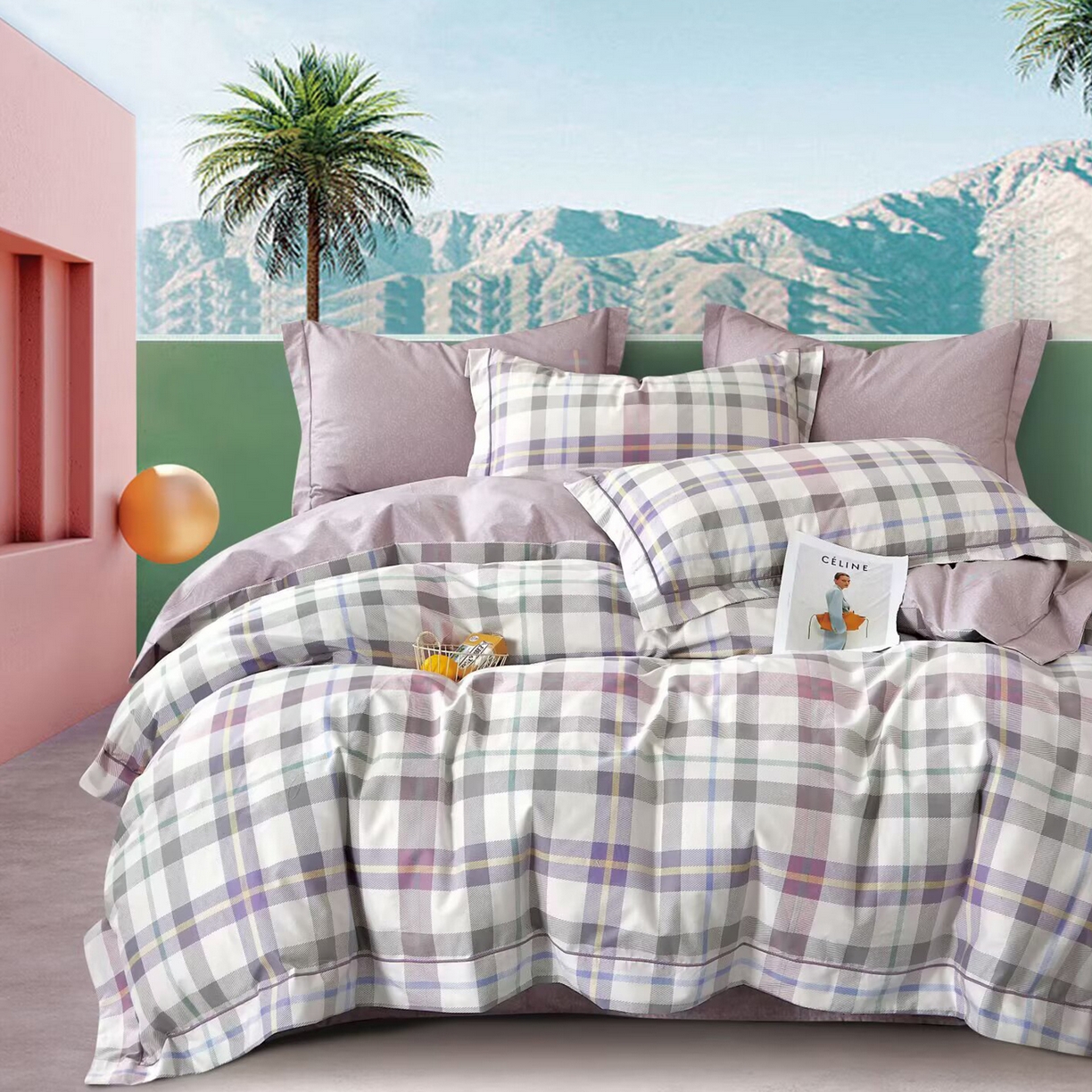 91家纺网 家纺一手货源 找家纺 （总）未来家居 JAMES KELLY （铂金凯丽）2025新款40支13376全棉印染铂金长绒棉四件套-系列7