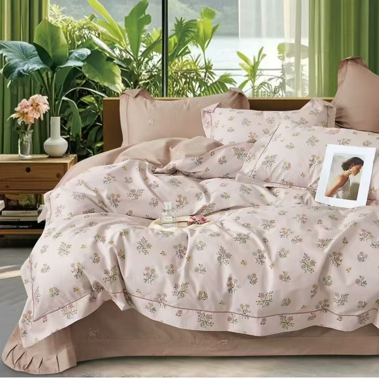 未来家居 JAMES KELLY （铂金凯丽）2025新款40支13376全棉印染铂金长绒棉四件套-系列7 云陌