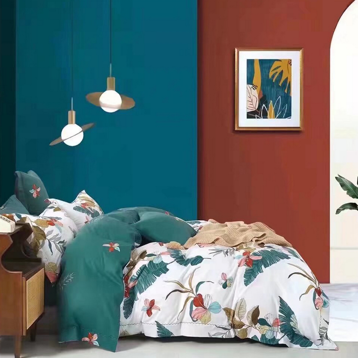 未来家居 JAMES KELLY （铂金凯丽）2025新款40支13376全棉印染铂金长绒棉四件套-系列7 转角遇见爱