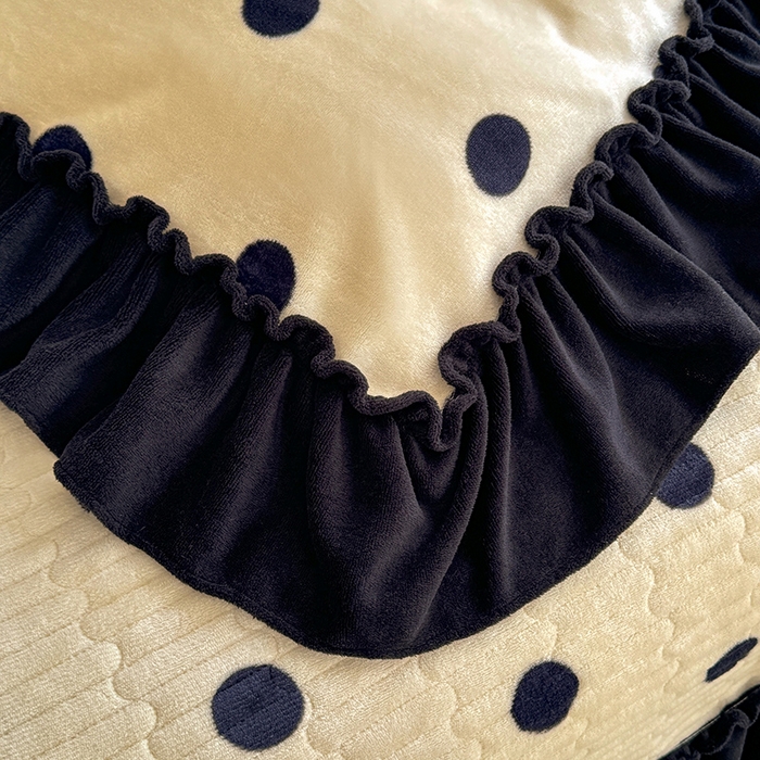 91家纺网 家纺一手货源 找家纺 （总）韩约家纺 2025新款法式大花边印花牛奶绒床盖款四件套