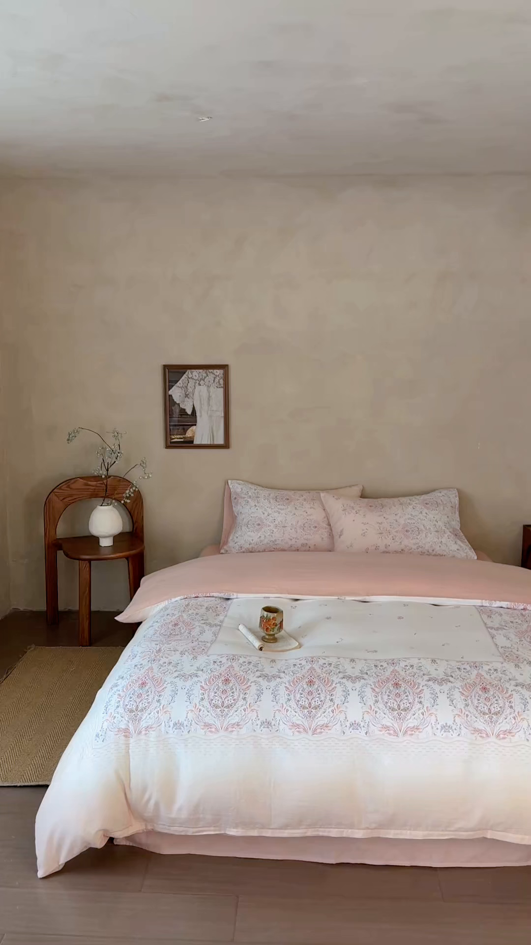 91家纺网 家纺一手货源 找家纺 窝米 2025新款全棉纯棉双层纱大版印花花卉四件套-第二组 瑞优