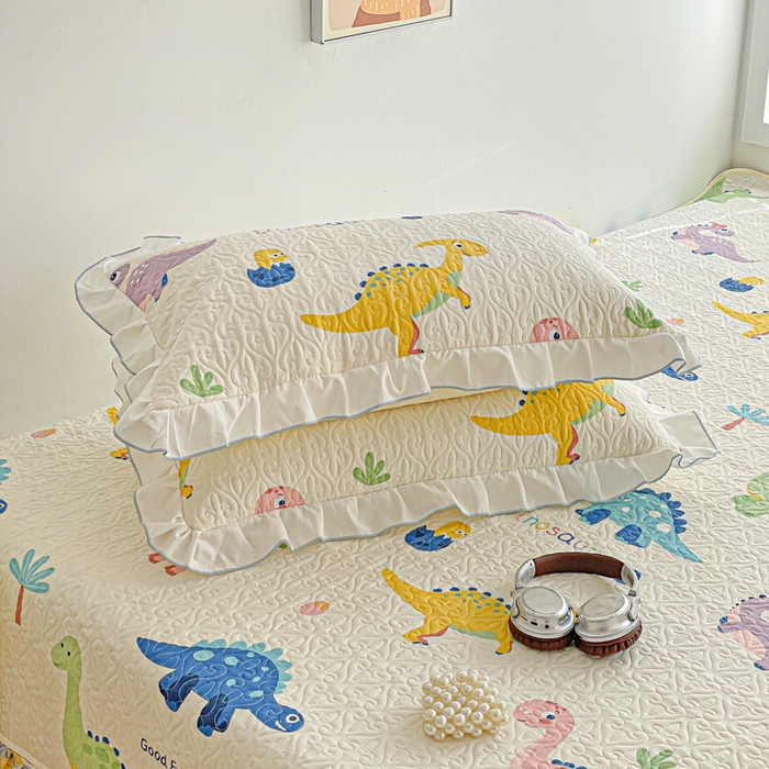 91家纺网 家纺一手货源 找家纺 羽爱 2025全棉印花A类榻榻米床盖百变恐龙