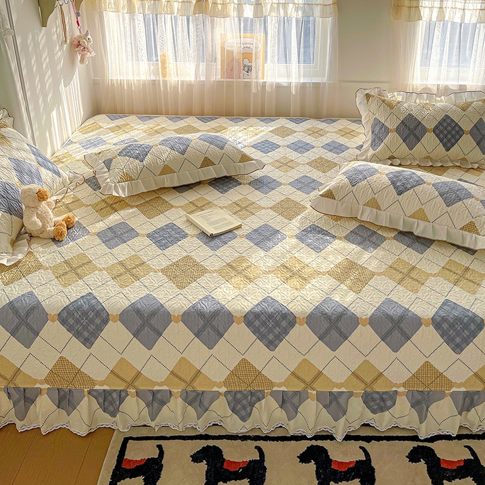 羽爱 2025全棉印花A类榻榻米床盖格韵