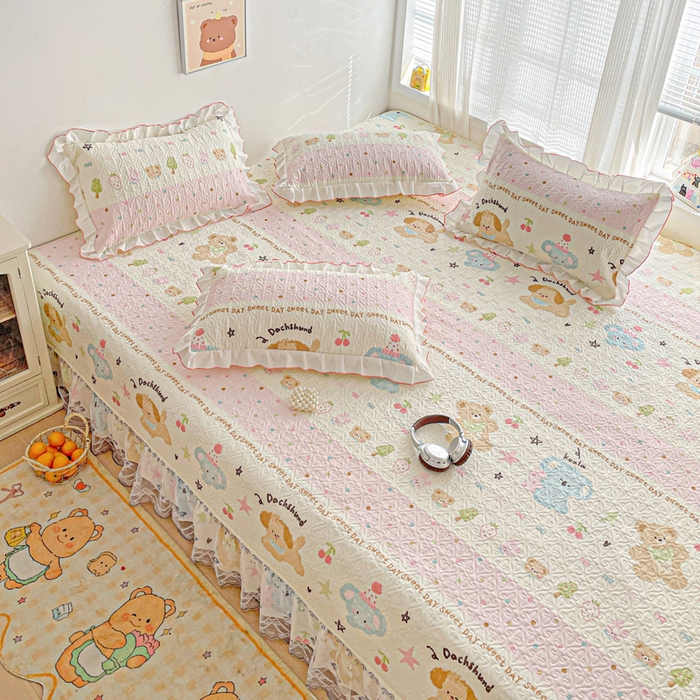 91家纺网 家纺一手货源 找家纺 羽爱 2025全棉印花A类榻榻米床盖欢乐玩伴