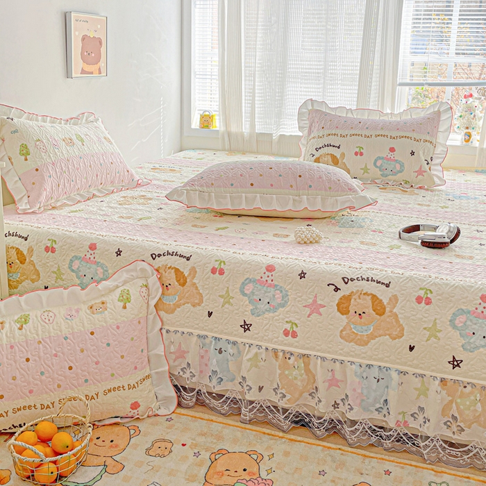 91家纺网 家纺一手货源 找家纺 羽爱 2025全棉印花A类榻榻米床盖欢乐玩伴