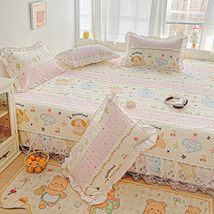 91家纺网 家纺一手货源 找家纺 羽爱 2025全棉印花A类榻榻米床盖欢乐玩伴