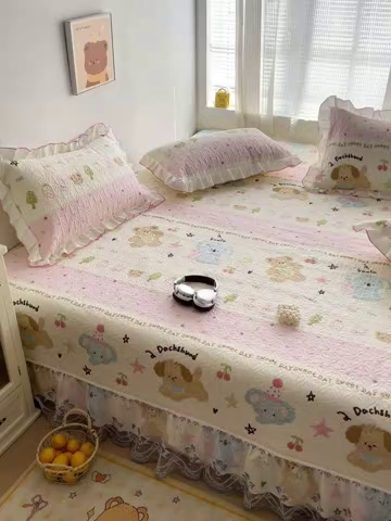 91家纺网 家纺一手货源 找家纺 羽爱 2025全棉印花A类榻榻米床盖欢乐玩伴