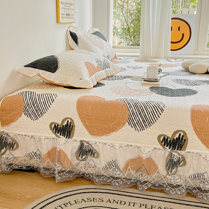 91家纺网 家纺一手货源 找家纺 羽爱 2025全棉印花A类榻榻米床盖卡布奇诺