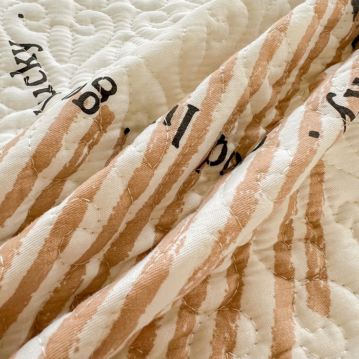 91家纺网 家纺一手货源 找家纺 羽爱 2025全棉印花A类榻榻米床盖卡布奇诺