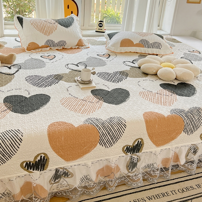 91家纺网 家纺一手货源 找家纺 羽爱 2025全棉印花A类榻榻米床盖卡布奇诺