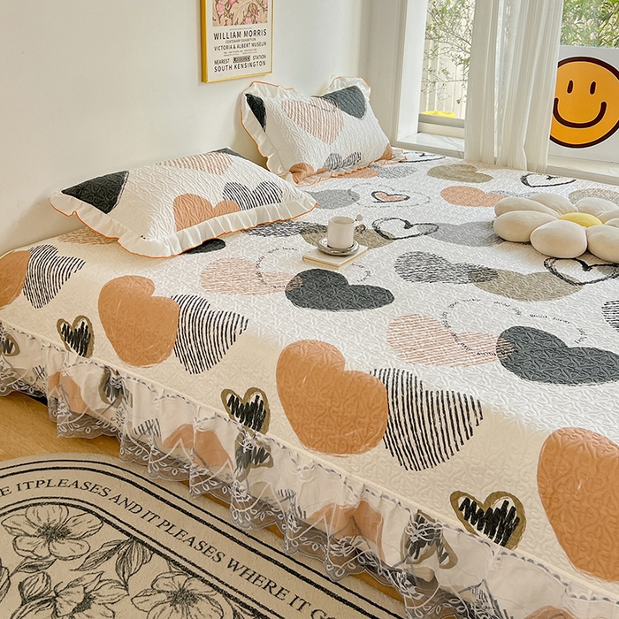 91家纺网 家纺一手货源 找家纺 羽爱 2025全棉印花A类榻榻米床盖卡布奇诺