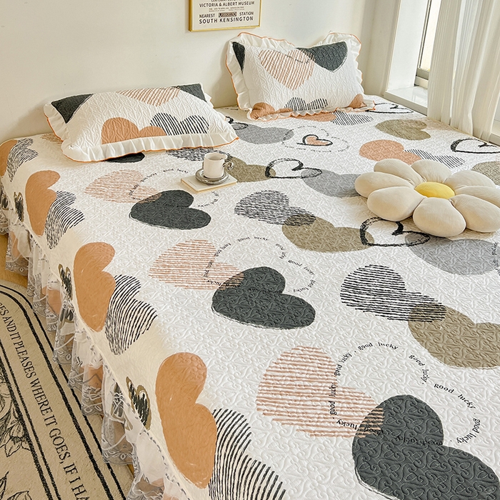 91家纺网 家纺一手货源 找家纺 羽爱 2025全棉印花A类榻榻米床盖卡布奇诺