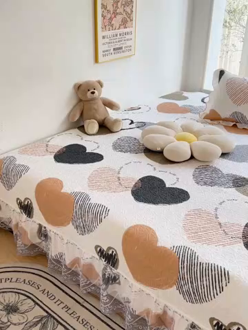 91家纺网 家纺一手货源 找家纺 羽爱 2025全棉印花A类榻榻米床盖卡布奇诺